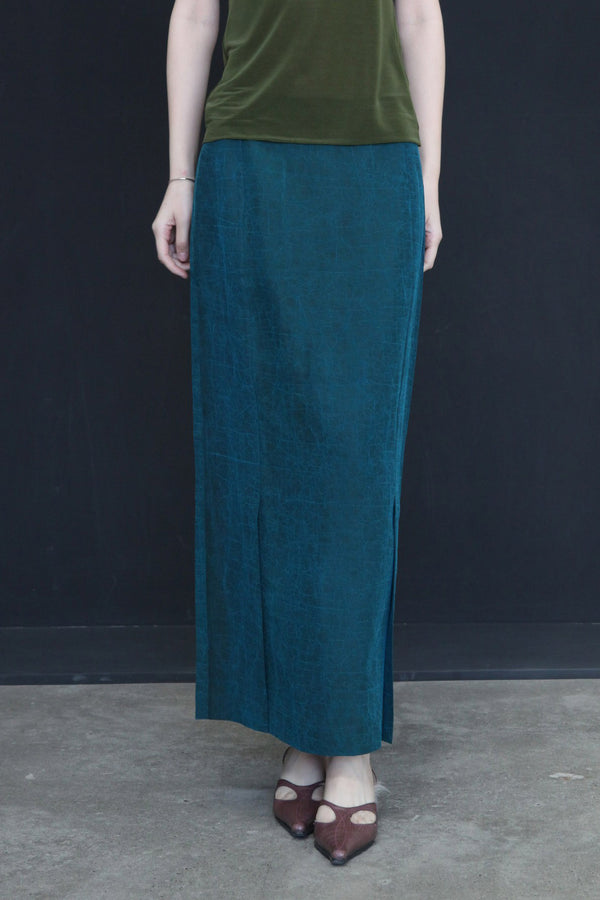 SWAYING/KNIT fragrant cloud yarn skirt SW24SS3B44 sapphire blue